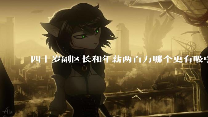 四十岁副区长和年薪两百万哪个更有吸引力？